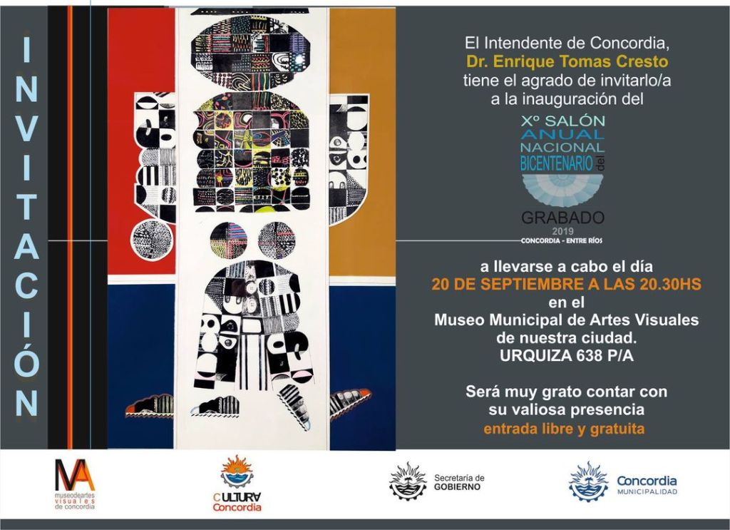 «X° Salón Anual Nacional Bicentenerio del Grabado», en el Museo Municipal de Artes Visuales de Urquiza, Concordia