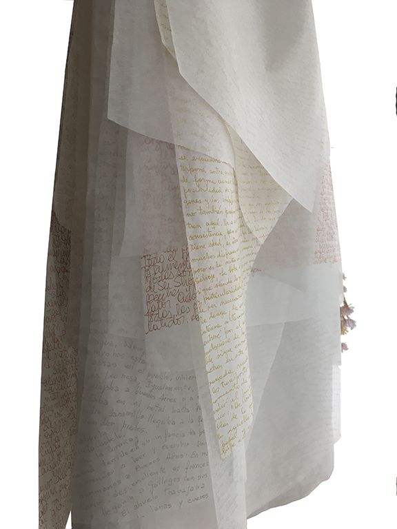 LUCIA TORRES «Piel de Papel» Papel Rayón, papel de seda, tintas de gel - Tamaño natural - Año 2017