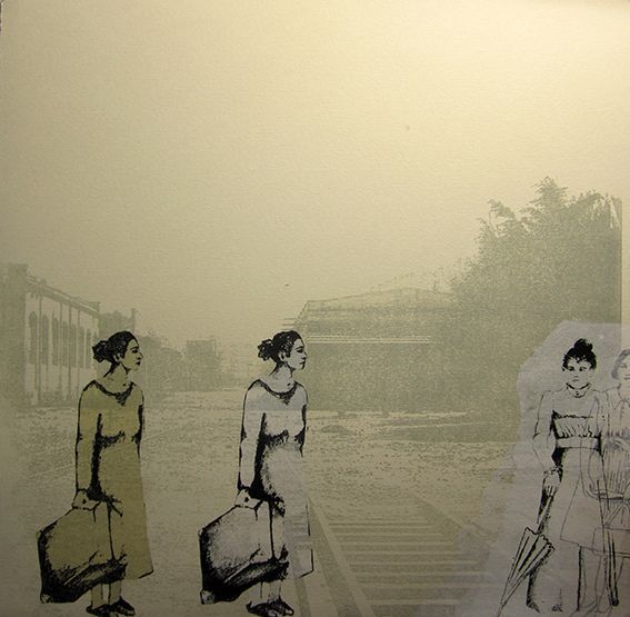 Lucía Torres - Muestra individual "Migrante" 29 Litografía en Polyester - 30x30cm - Año 2013