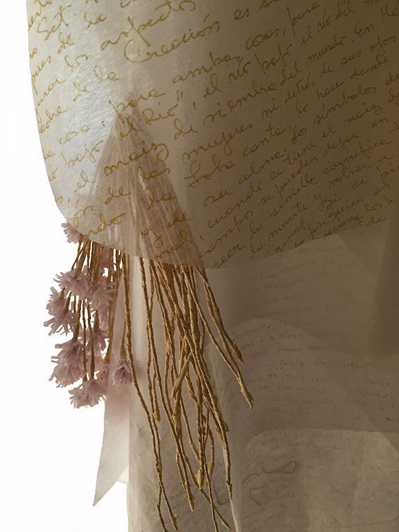 LUCIA TORRES «Piel de Papel» Papel Rayón, papel de seda, tintas de gel - Tamaño natural - Año 2017