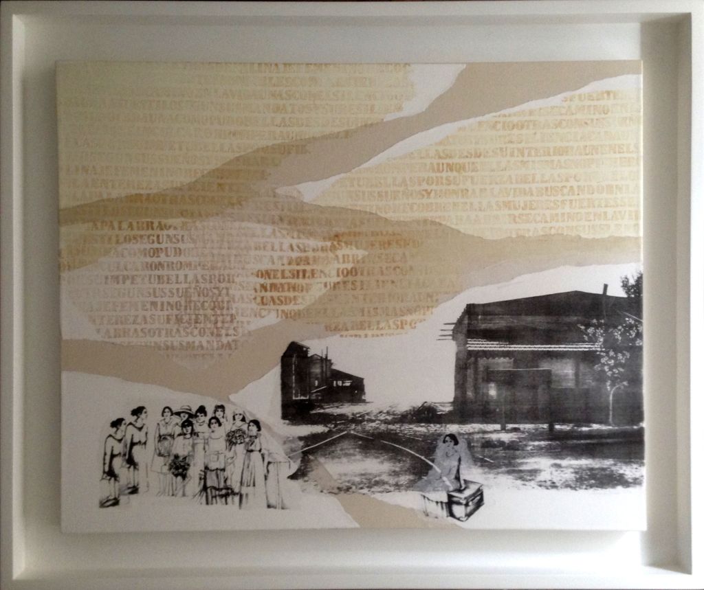 LUCIA TORRES con «MIGRANTE» - Litografía, Xilografía, Marouflage - 100x120cm - Año 2016 «61 Salón de Artes Plásticas Manuel Belgrano» en el Museo de Artes Plásticas Eduardo Sívori, 2016