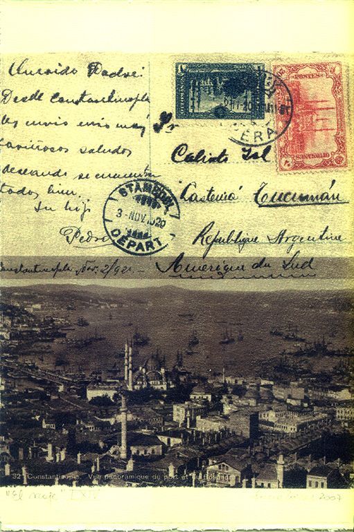 LUCIA TORRES «EL VIAJE» LXIV - Transfer s/Velin Arches creme 250grs 1/1 - 28x19cm en marco 40x30cm - Año 2007