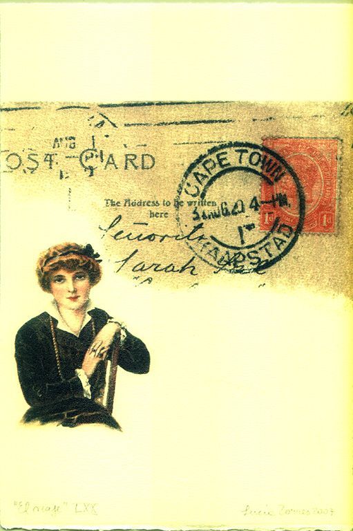 LUCIA TORRES «EL VIAJE» LXX - Transfer s/Velin Arches creme 250grs 1/1 - 28x19cm en marco 40x30cm - Año 2007