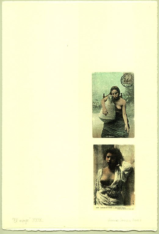 LUCIA TORRES «EL VIAJE» XXIX - Transfer s/Velin Arches creme 250grs 1/1 - 28x19cm en marco 40x30cm - Año 2007