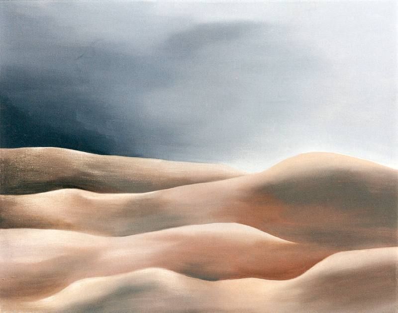 LUCIA TORRES «MESETA..., PATAGONIA..., ESA PIEL...» con «Interiores...» 11 - Óleo sobre tela 80x100cm - Año 2000