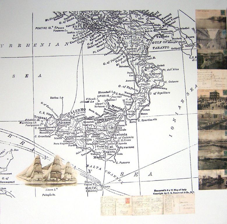 LUCIA TORRES «EL VIAJE» III - Transfer sobre canvas 100x100cm - Año 2007