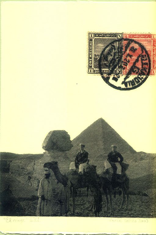 LUCIA TORRES «EL VIAJE» LXI - Transfer s/Velin Arches creme 250grs 1/1 - 28x19cm en marco 40x30cm - Año 2007