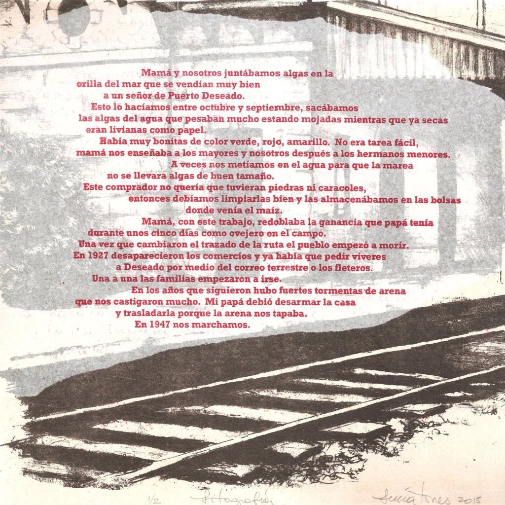 LUCIA TORRES «MIGRANTE» 121 - Litografía en Poliester 30x30cm - Año 2015