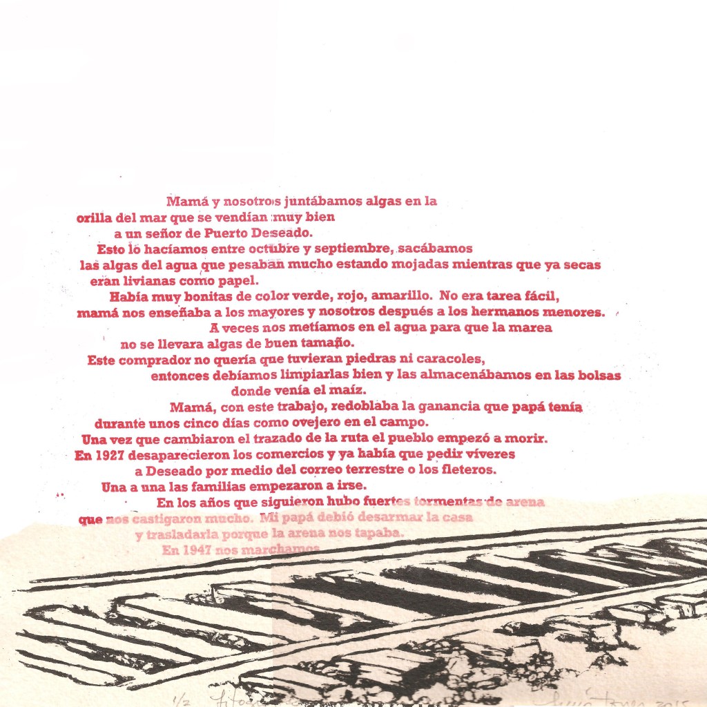 LUCIA TORRES «MIGRANTE» 125 - Litografía 30x30cm - Año 2015