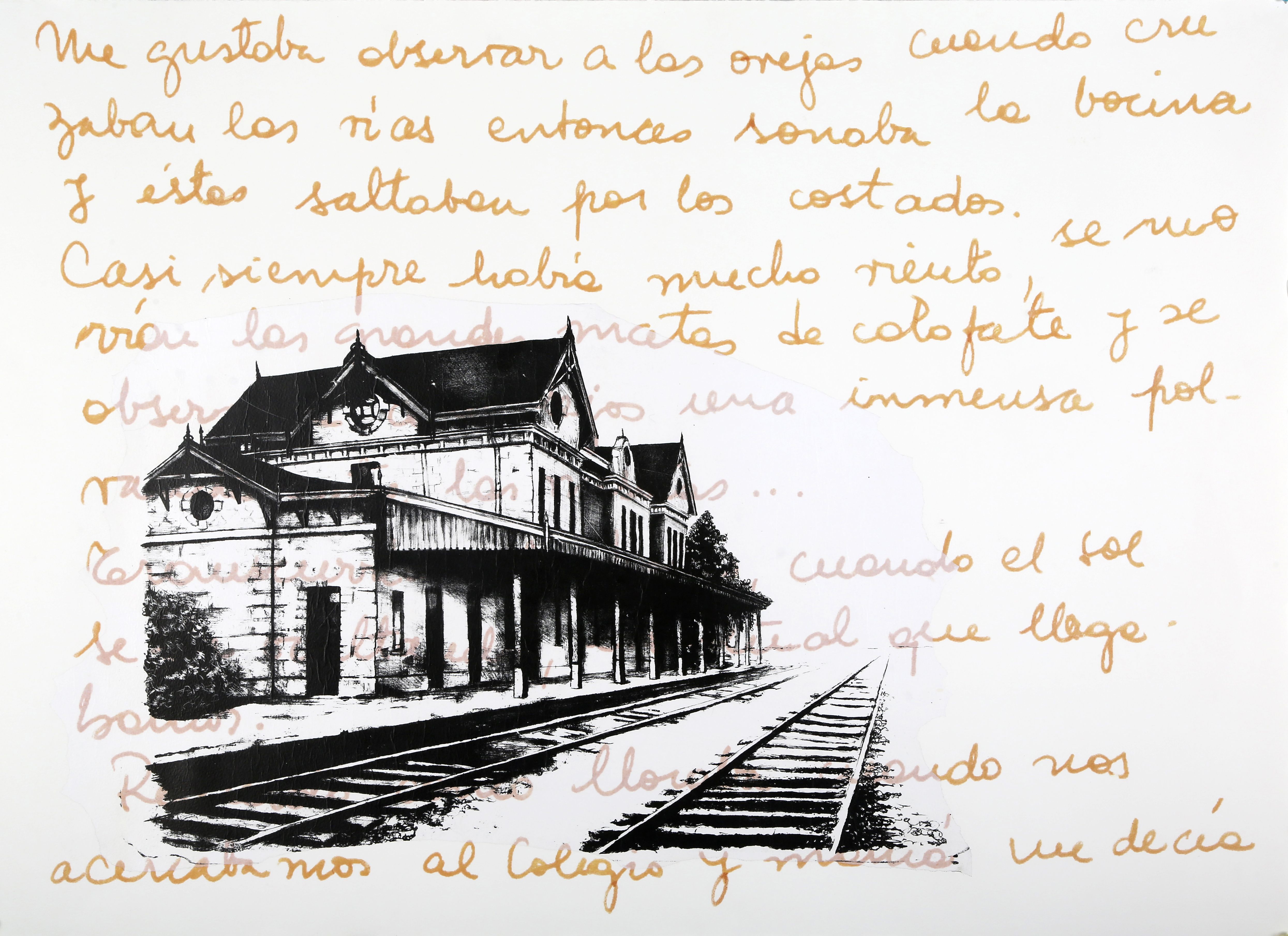 Lucía Torres - Muestra individual "Migrante" 140 Litografía transfer - 76x106cm - Año 2015