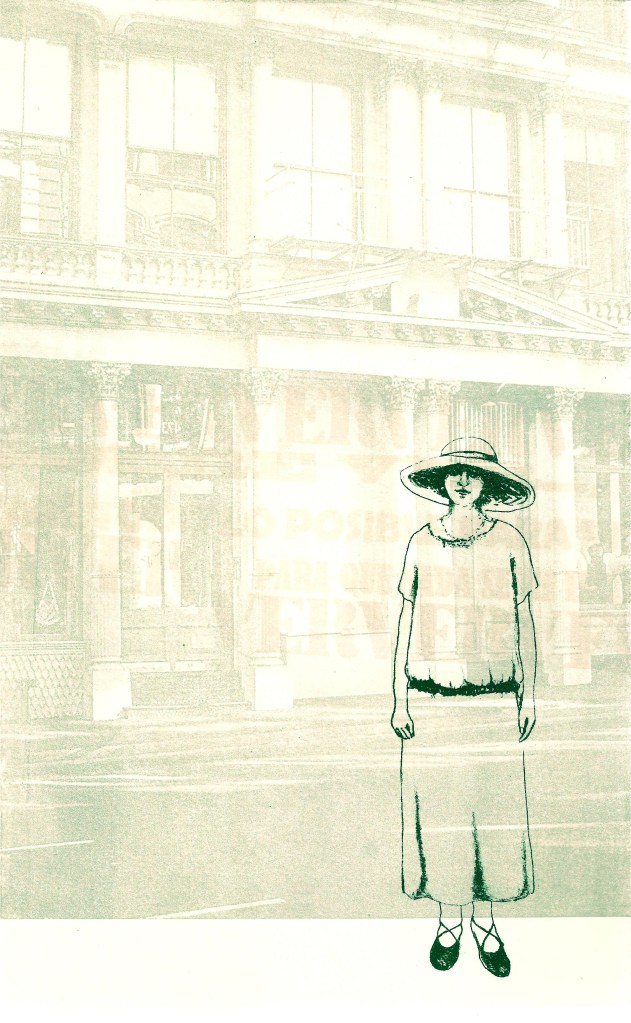 LUCIA TORRES «Migrante» 45-1 - Litografía en Poliester, Xilografía 27x17cm - Año 2013