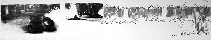 LUCIA TORRES «TERRITORIO» XLIII - Litografía Transfer 19x100cm - Año 2011