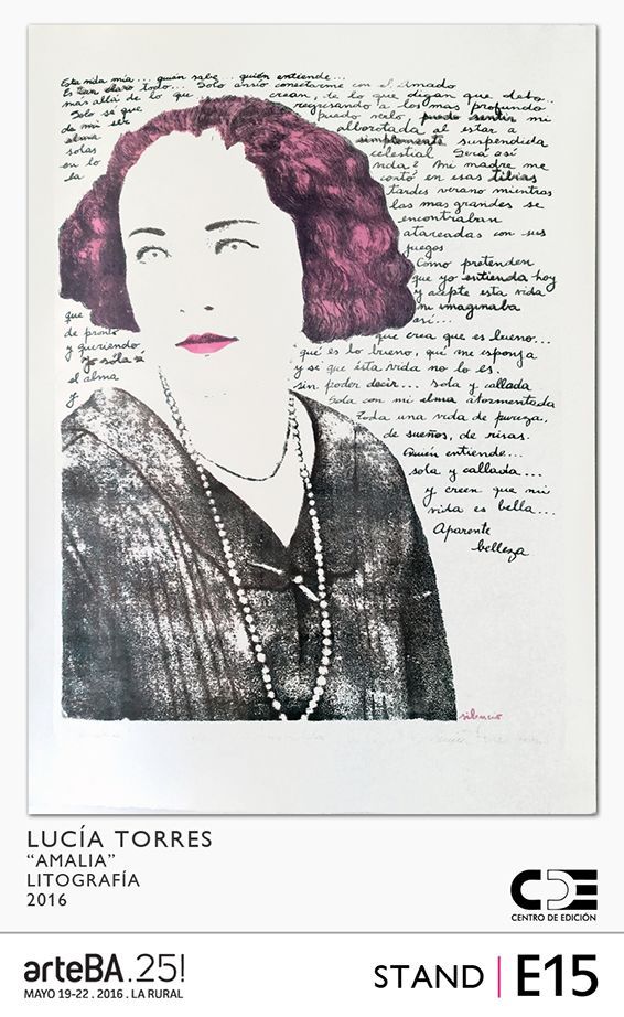 LUCIA TORRES con «AMALIA» en «arteBA.25!» Año 2016