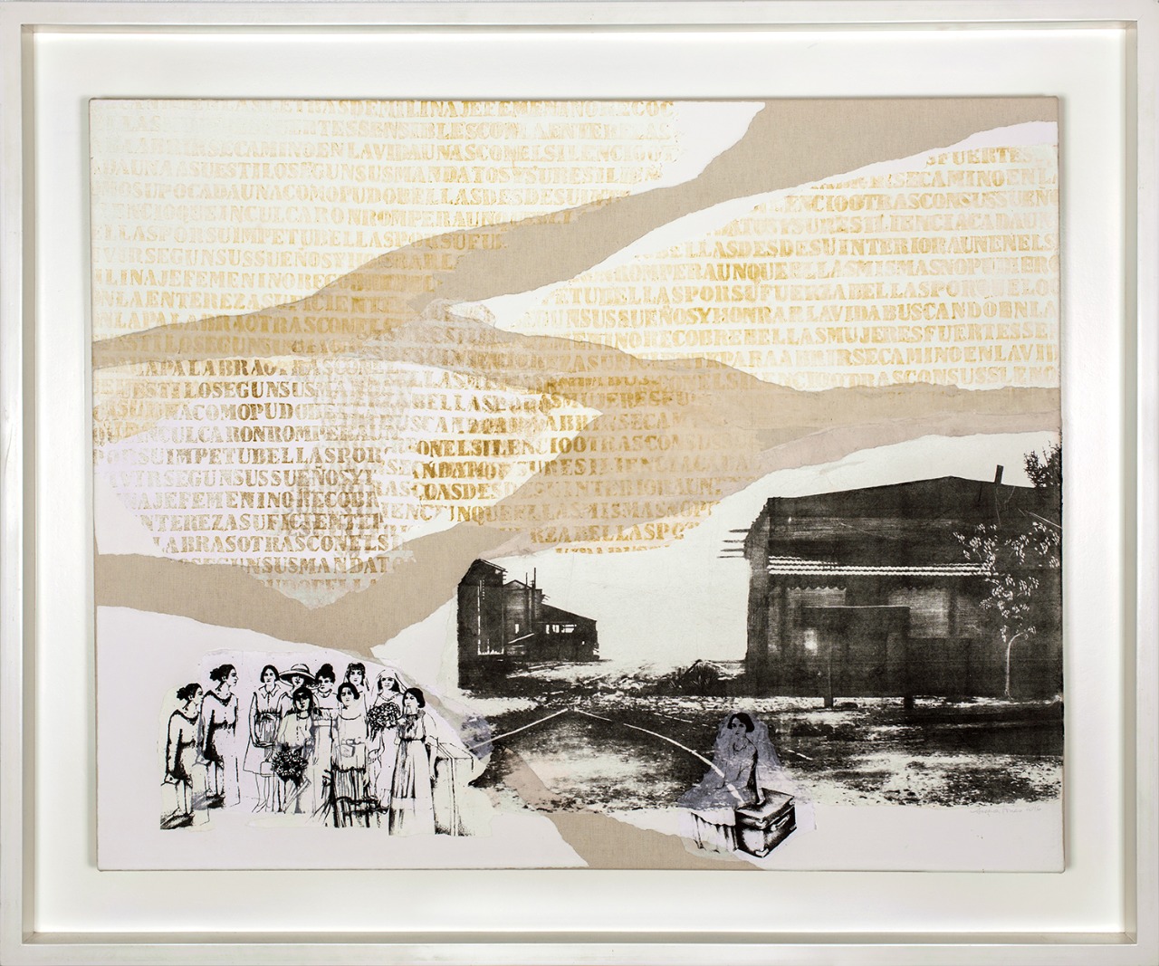 LUCIA TORRES «MIGRANTE» Litografía, Xilografía 100x120cm - Año 2016