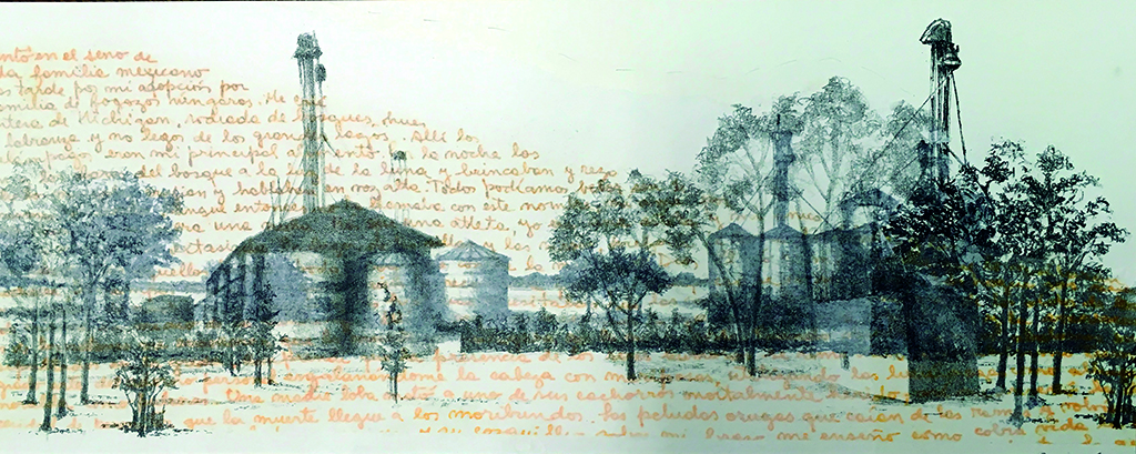 LUCIA TORRES «de la Serie VIDA 20» Litografia - 340x30cm - Año 2019 «STORIES PRINTED / HISTORIAS GRÁFICAS» Centro de Edición, en North Miami Public Library