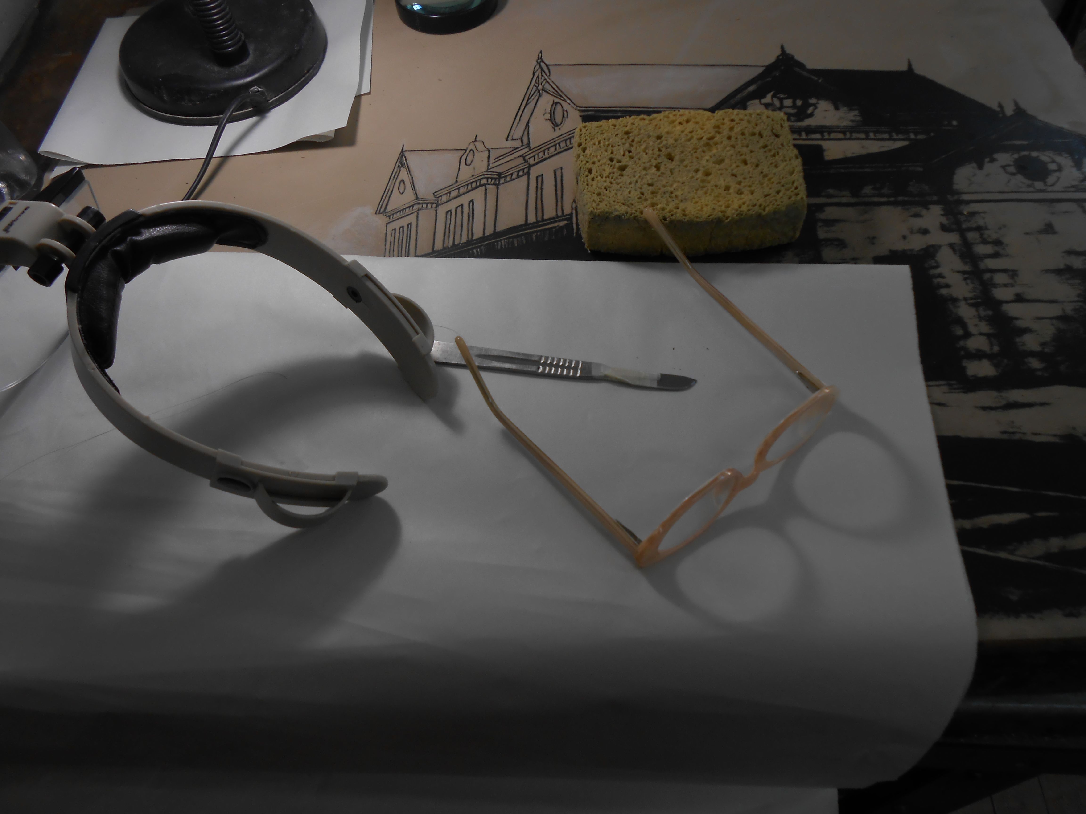 LUCIA TORRES - Proceso de impresión de la pieza «Migrante 102 - Estación Puerto Deseado»