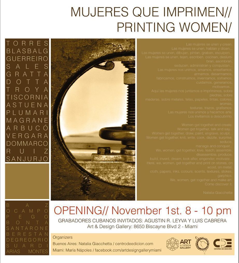 «Printing Women / Mujeres que imprimen» Miami, 2017