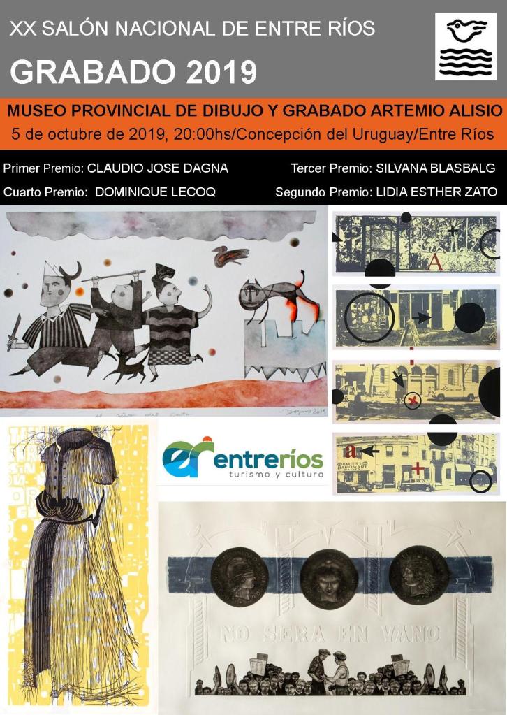 «XX Salón Nacional de Entre Ríos GRABADO 2019», Museo Provincial de Dibujo y Grabado Artemio Alisio, Entre Ríos