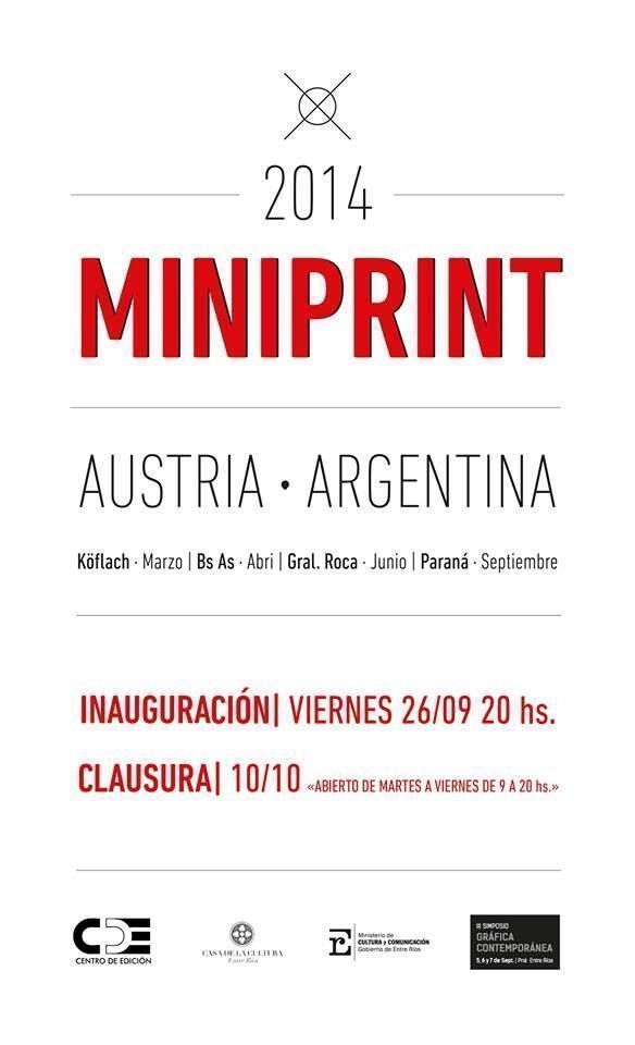 «MINIPRINT 2014 Argentina-Austria» en Paraná, Entre Ríos