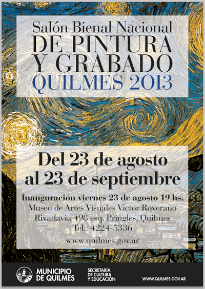 «Salón Bienal Nacional de PINTURA y GRABADO» QUILMES 2013, en el Museo Municipal de Artes Visuales Víctor Roverano