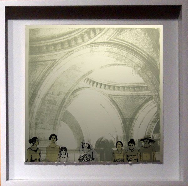 LUCIA TORRES «MIGRANTE» 59 (políptico) - Litografía, Xilografía, Polyester Print - 82x82cm - Año 2013 «Salón Bienal Nacional de PINTURA y GRABADO» QUILMES 2013, en el Museo Municipal de Artes Visuales Víctor Roverano