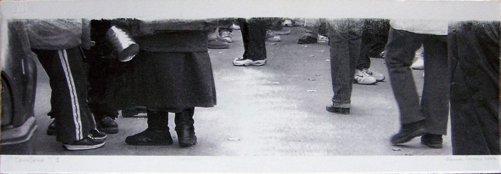 LUCIA TORRES con «Territorio I» Transfer de 19x56cm - Año 2007 en RE[conocer]NOS «EXPOSICIÓN INTERNACIONAL DEL GRÁFICA CONTEMPORÁNEA - DIÁLOGOS E INTERPRETACIONES» en Museo de Arte de Caldas, Colombia