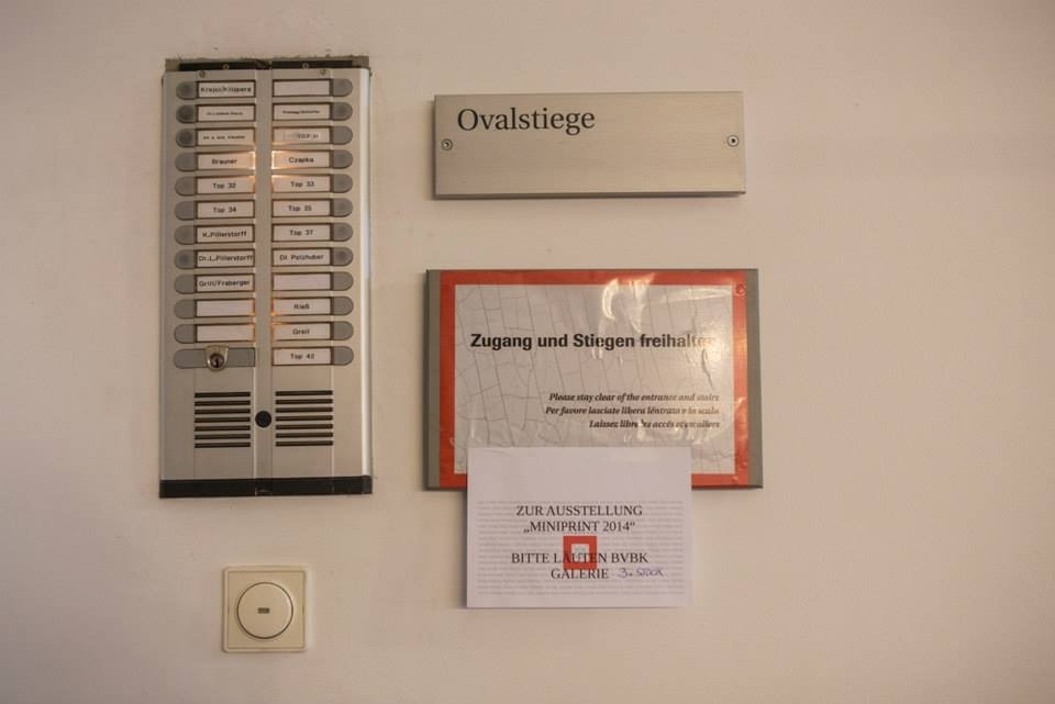 Internationales Grafikprojeckt Osterreich - Argentinien «MINIPRINT 2014» en la Galerie der BVBKünstler, Viena