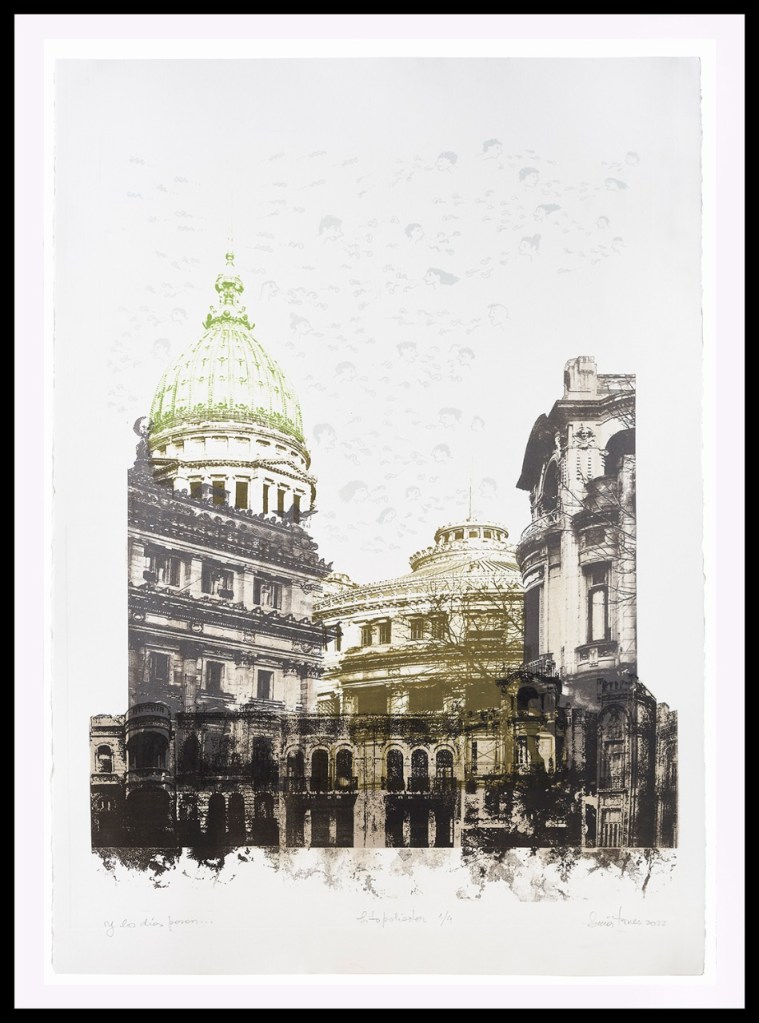 LUCIA TORRES «y los días pasan...», litopoliester de 114x84x4cm - Año 2022